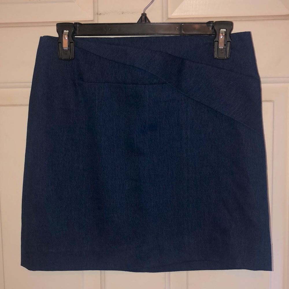 Denim draped miniskirt size 2